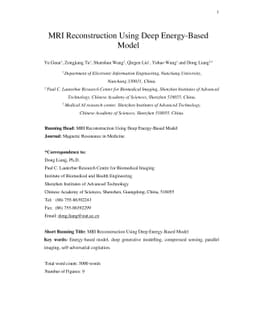 MRI Reconstruction Using Deep Energy-Based Model