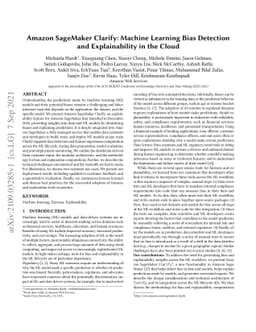 Amazon SageMaker Clarify: Machine Learning Bias Detection and
  Explainability in the Cloud