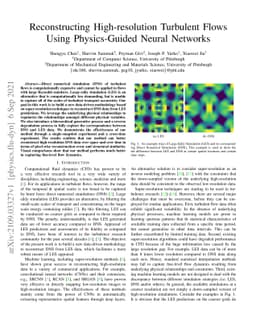 Reconstructing High-resolution Turbulent Flows Using Physics-Guided
  Neural Networks