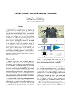 GTT-Net: Learned Generalized Trajectory Triangulation