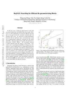 RepNAS: Searching for Efficient Re-parameterizing Blocks