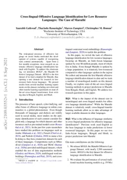 Cross-lingual Offensive Language Identification for Low Resource
  Languages: The Case of Marathi
