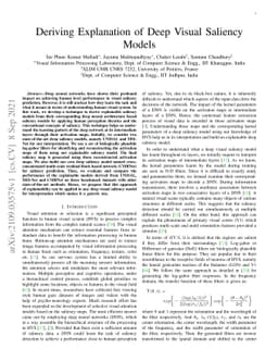 Deriving Explanation of Deep Visual Saliency Models