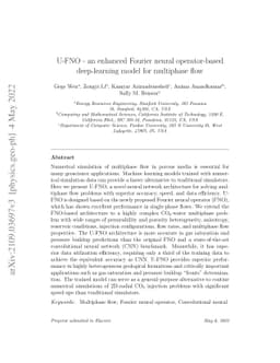 U-FNO -- An enhanced Fourier neural operator-based deep-learning model
  for multiphase flow