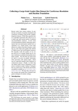 Collecting a Large-Scale Gender Bias Dataset for Coreference Resolution
  and Machine Translation