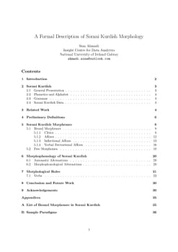 A Formal Description of Sorani Kurdish Morphology