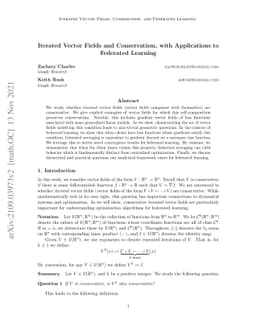 Iterated Vector Fields and Conservatism, with Applications to Federated
  Learning