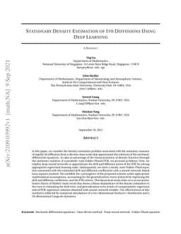 Stationary Density Estimation of Itô Diffusions Using Deep Learning