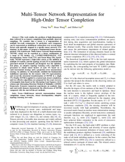Multi-Tensor Network Representation for High-Order Tensor Completion