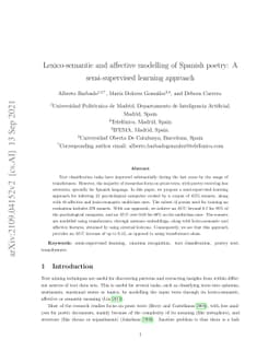Lexico-semantic and affective modelling of Spanish poetry: A
  semi-supervised learning approach