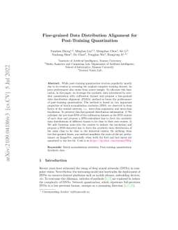 Fine-grained Data Distribution Alignment for Post-Training Quantization