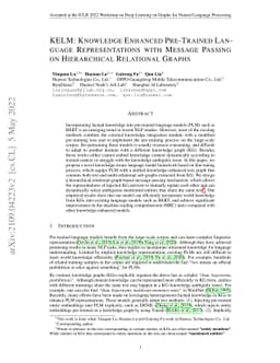 KELM: Knowledge Enhanced Pre-Trained Language Representations with
  Message Passing on Hierarchical Relational Graphs