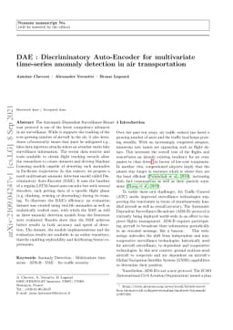 DAE : Discriminatory Auto-Encoder for multivariate time-series anomaly
  detection in air transportation