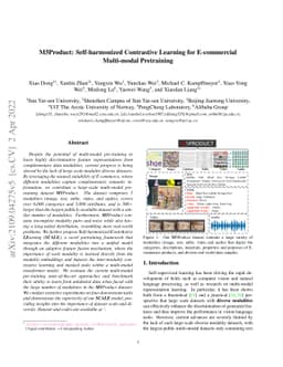 M5Product: Self-harmonized Contrastive Learning for E-commercial
  Multi-modal Pretraining