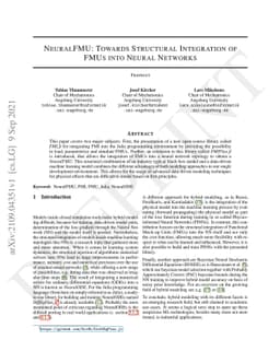 NeuralFMU: Towards Structural Integration of FMUs into Neural Networks