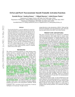 ErfAct and Pserf: Non-monotonic Smooth Trainable Activation Functions