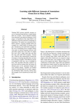 Learning with Different Amounts of Annotation: From Zero to Many Labels