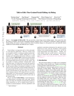 Talk-to-Edit: Fine-Grained Facial Editing via Dialog