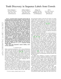 Truth Discovery in Sequence Labels from Crowds