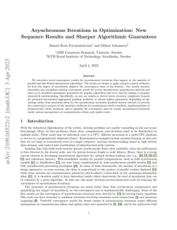 Asynchronous Iterations in Optimization: New Sequence Results and
  Sharper Algorithmic Guarantees