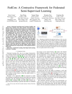 FedCon: A Contrastive Framework for Federated Semi-Supervised Learning
