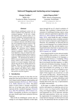 Subword Mapping and Anchoring across Languages