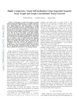 Highly Compressive Visual Self-localization Using Sequential Semantic
  Scene Graph and Graph Convolutional Neural Network