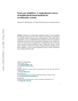 Trust your neighbors: A comprehensive survey of neighborhood-based
  methods for recommender systems