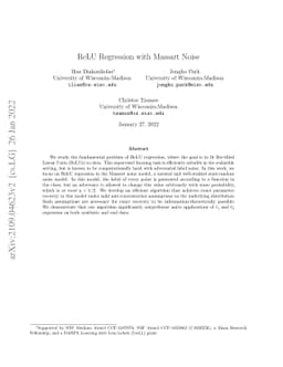 ReLU Regression with Massart Noise