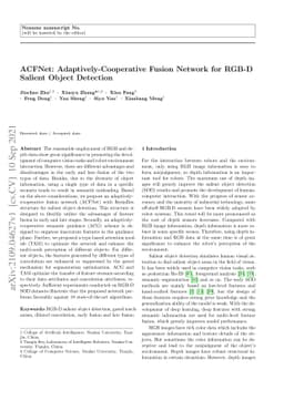 ACFNet: Adaptively-Cooperative Fusion Network for RGB-D Salient Object
  Detection