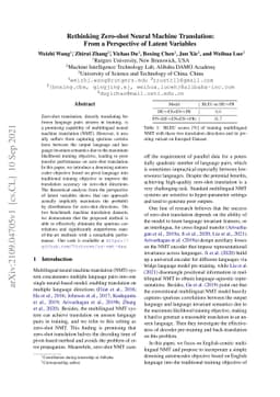 Rethinking Zero-shot Neural Machine Translation: From a Perspective of
  Latent Variables