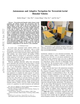 Autonomous and Adaptive Navigation for Terrestrial-Aerial Bimodal
  Vehicles
