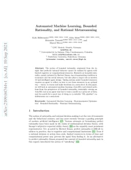 Automated Machine Learning, Bounded Rationality, and Rational
  Metareasoning