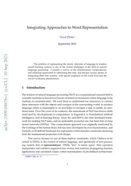 Integrating Approaches to Word Representation