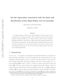 On the eigenvalues associated with the limit null distribution of the
  Epps-Pulley test of normality