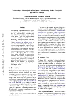 Examining Cross-lingual Contextual Embeddings with Orthogonal Structural
  Probes