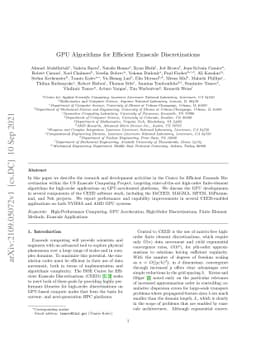 GPU Algorithms for Efficient Exascale Discretizations
