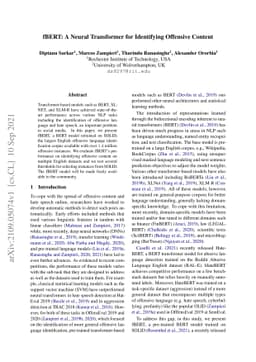 FBERT: A Neural Transformer for Identifying Offensive Content