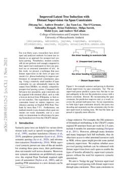 Improved Latent Tree Induction with Distant Supervision via Span
  Constraints