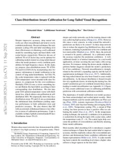 Class-Distribution-Aware Calibration for Long-Tailed Visual Recognition