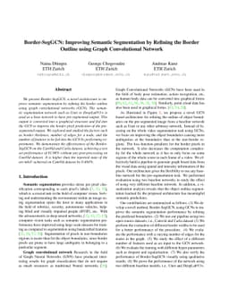 Border-SegGCN: Improving Semantic Segmentation by Refining the Border
  Outline using Graph Convolutional Network