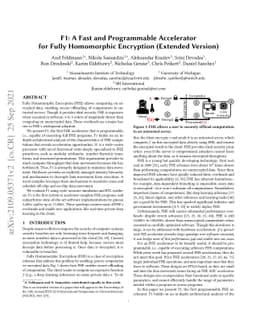 F1: A Fast and Programmable Accelerator for Fully Homomorphic Encryption
  (Extended Version)