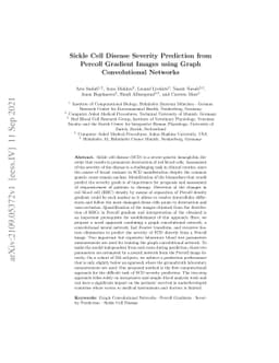 Sickle Cell Disease Severity Prediction from Percoll Gradient Images
  using Graph Convolutional Networks