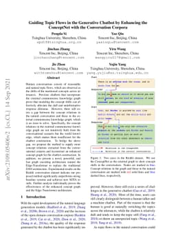 Guiding Topic Flows in the Generative Chatbot by Enhancing the
  ConceptNet with the Conversation Corpora