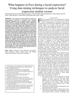 What happens in Face during a facial expression? Using data mining
  techniques to analyze facial expression motion vectors