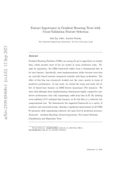 Feature Importance in Gradient Boosting Trees with Cross-Validation
  Feature Selection
