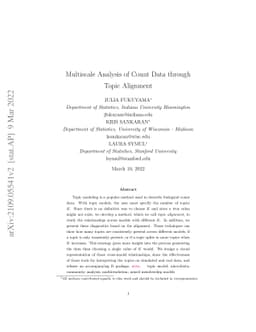 Multiscale Analysis of Count Data through Topic Alignment