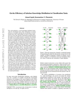 On the Efficiency of Subclass Knowledge Distillation in Classification
  Tasks