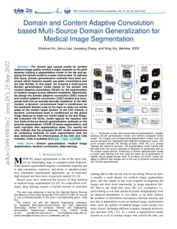 Domain and Content Adaptive Convolution based Multi-Source Domain
  Generalization for Medical Image Segmentation