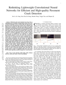 Rethinking Lightweight Convolutional Neural Networks for Efficient and
  High-quality Pavement Crack Detection